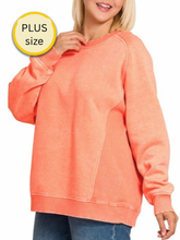 Load image into Gallery viewer, Coral Mineral Wash Sweater

