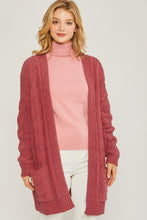 Load image into Gallery viewer, Cranberry Crush Plush Cardigan
