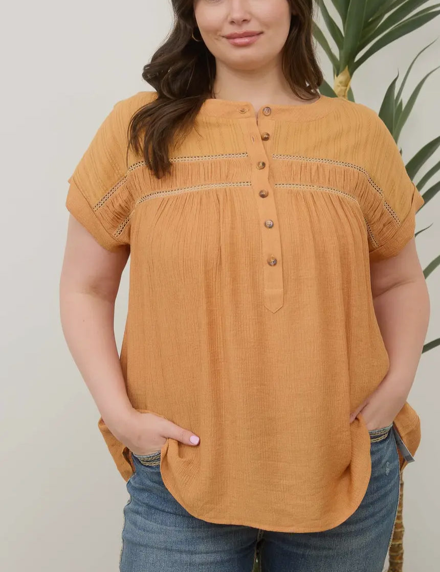 [PLUS] Sunflower Gold Blouse
