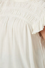 Load image into Gallery viewer, [PLUS] Emery White Scrunched Knit Blouse- Stretch
