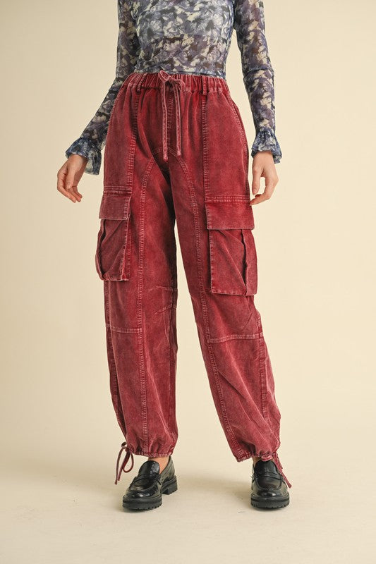 Free Soul Boho Cargo Pants- Knit Stretch