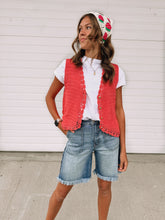 Load image into Gallery viewer, Coral Crochet Lace Vest
