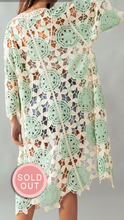 Load image into Gallery viewer, [ SOLDOUT ] Mint Daisy FREE Vibes Crochet Kimono
