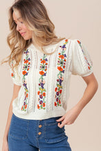 Load image into Gallery viewer, [Promo Price] Hayes Floral Emboridered Knit Pullover
