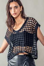 Load image into Gallery viewer, Sassy Midnight Crochet Vest
