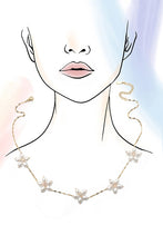 Load image into Gallery viewer, Pearl Flower Necklace 18k Stainless Steel Tarnish Free
