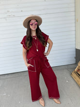 Load image into Gallery viewer, Zoe Marroon Butter Soft Styled Set- 2 items for 1 price
