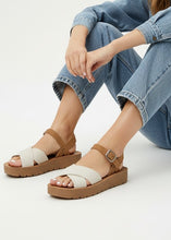 Load image into Gallery viewer, Woven Hazel Raised Sandal - squish platform sole

