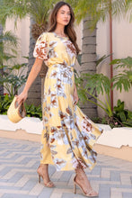 Load image into Gallery viewer, Yellow Floral Scattered Bloom Tiered Skirt-
