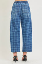 Load image into Gallery viewer, Prep Plaid Rope Barrel Tie Denim Pants
