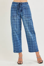 Load image into Gallery viewer, Prep Plaid Rope Barrel Tie Denim Pants
