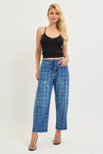 Load image into Gallery viewer, Prep Plaid Rope Barrel Tie Denim Pants
