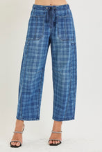 Load image into Gallery viewer, Prep Plaid Rope Barrel Tie Denim Pants
