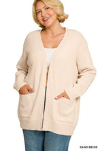 Load image into Gallery viewer, PLUS | Oatmeal Latte Cardigan - Stretch
