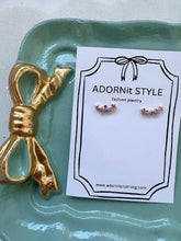 Load image into Gallery viewer, Diamond Arc Mini Earring- Sterling Silver
