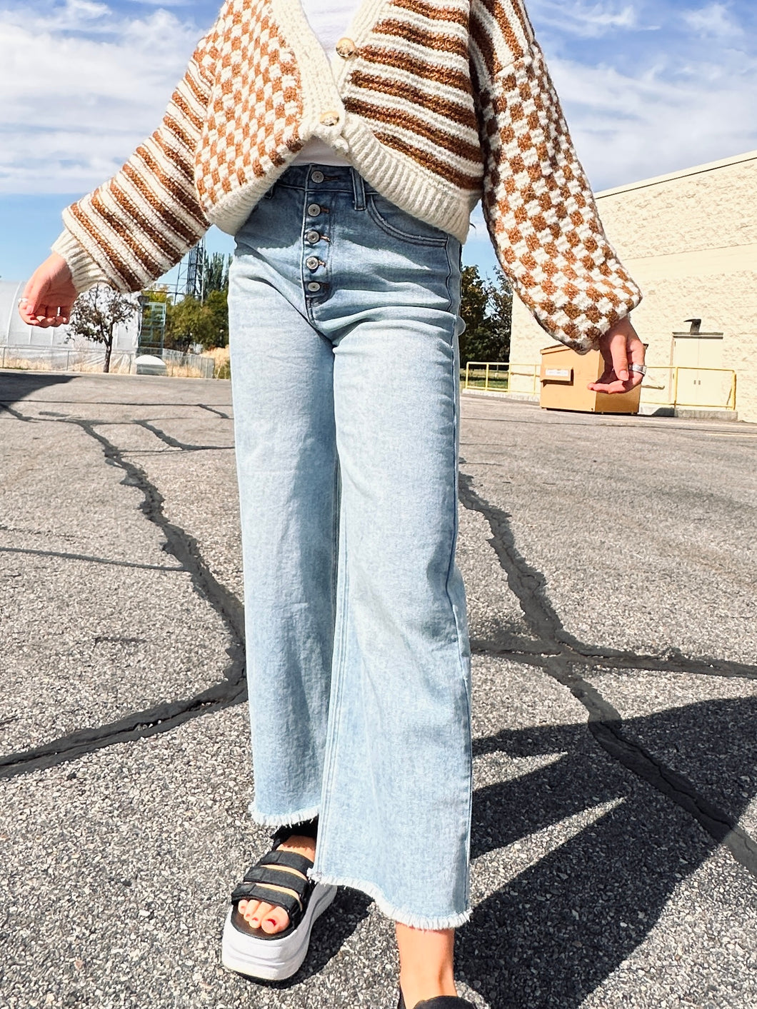 Layla Denim Pants- Wide Leg Stretch