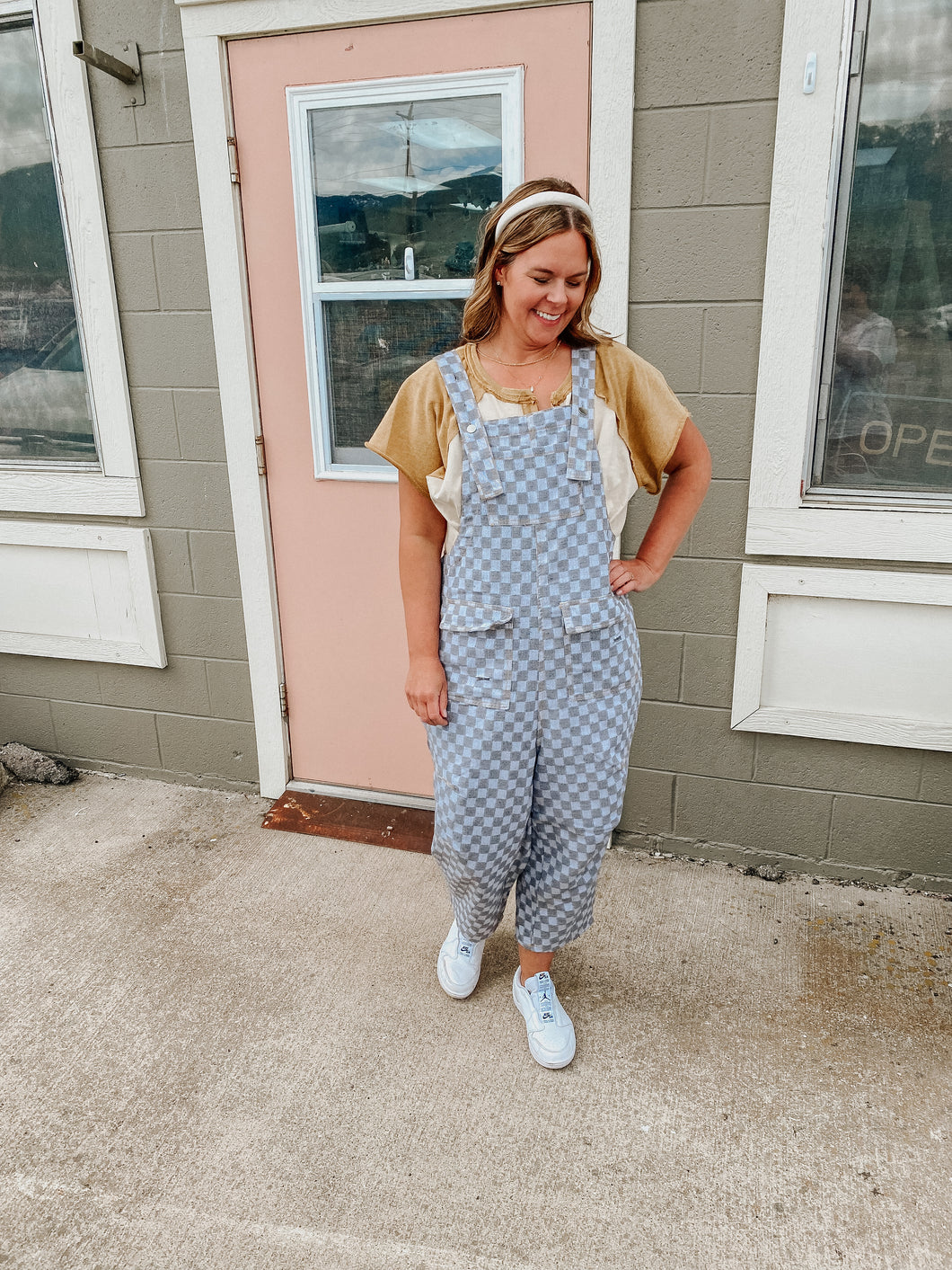 CHECKed OUT Twill overalls- lounge comfort