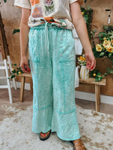Load image into Gallery viewer, Pale Mint Boho Mineral Pants-stretchy
