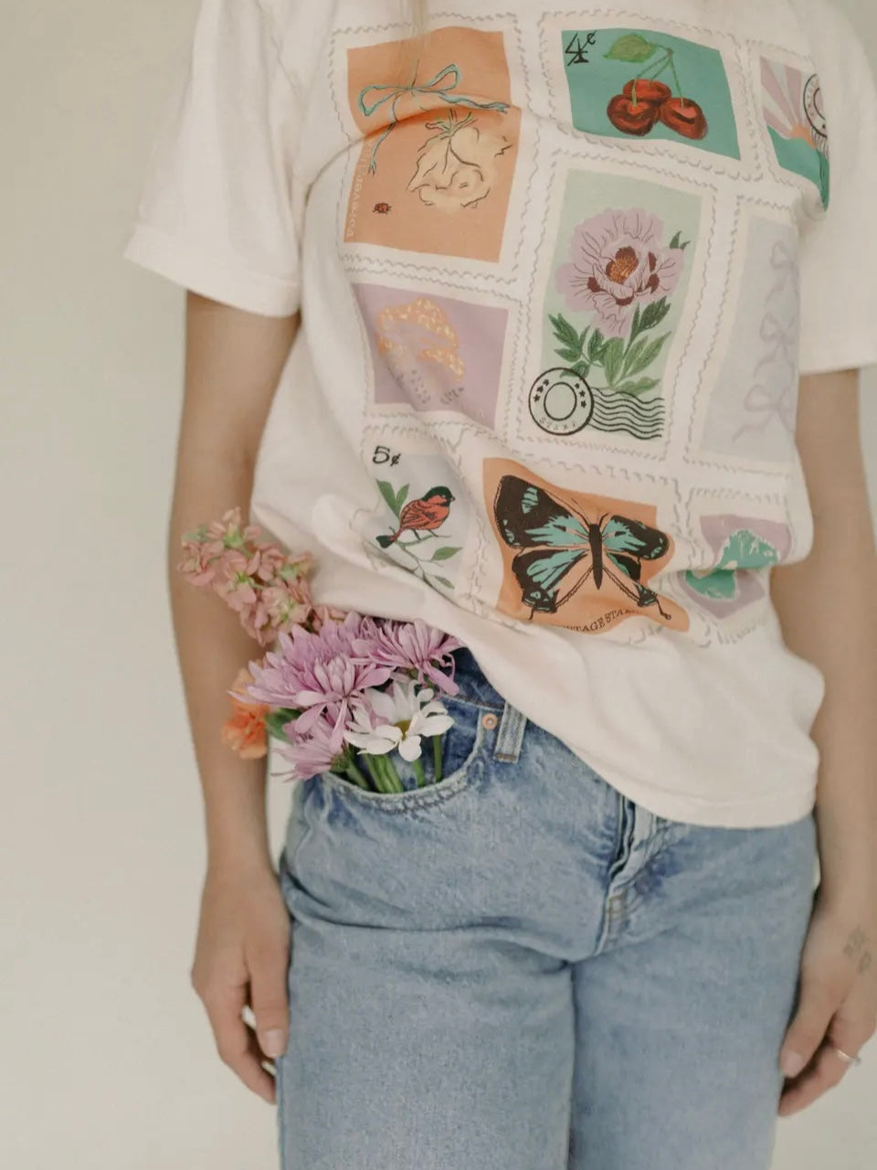 Flower Stamp Artisan Graphic Tee