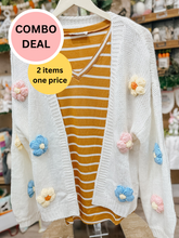 Load image into Gallery viewer, Spring Combo Deal Top &amp; Cardi
