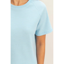 Load image into Gallery viewer, Sky Blue Stripe Cotton No Layer Cotton Top- stretch
