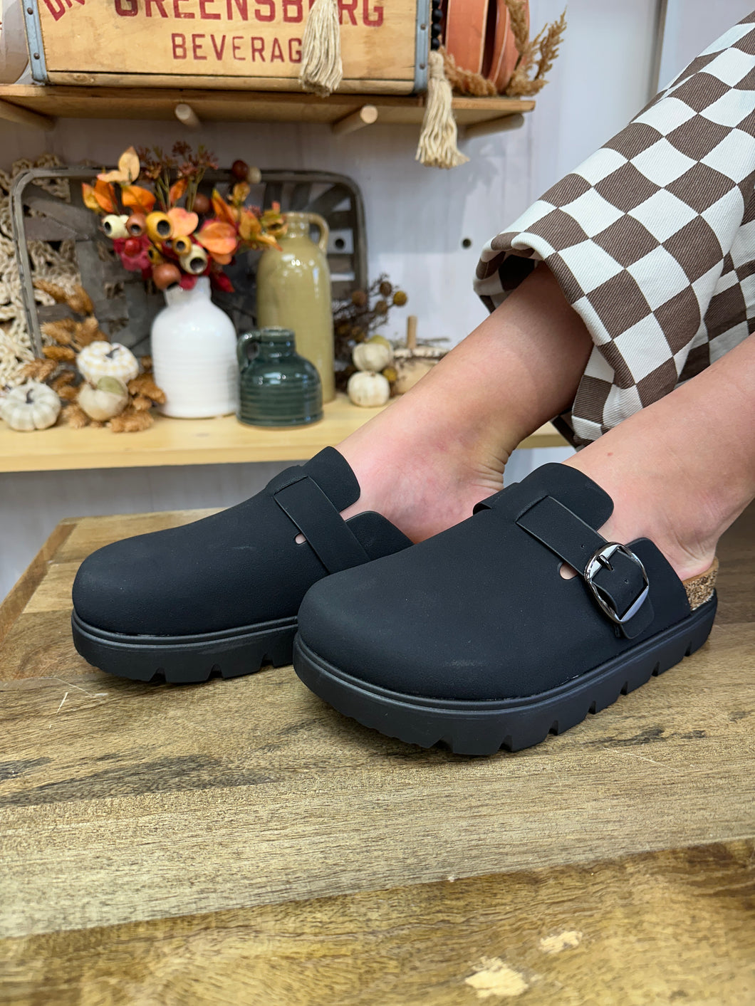 Black Birk Dupe Slipon