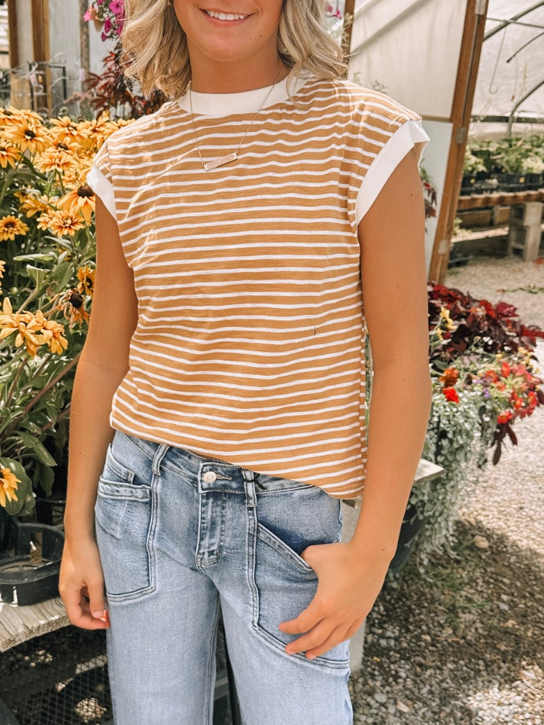 Trinity Mustard Stripe Tee