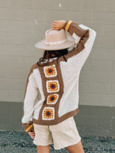 Load image into Gallery viewer, Sunflower Varsity Knit Cardigan
