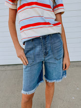 Load image into Gallery viewer, Orange Stripe POP No Layer Cotton Top- stretch
