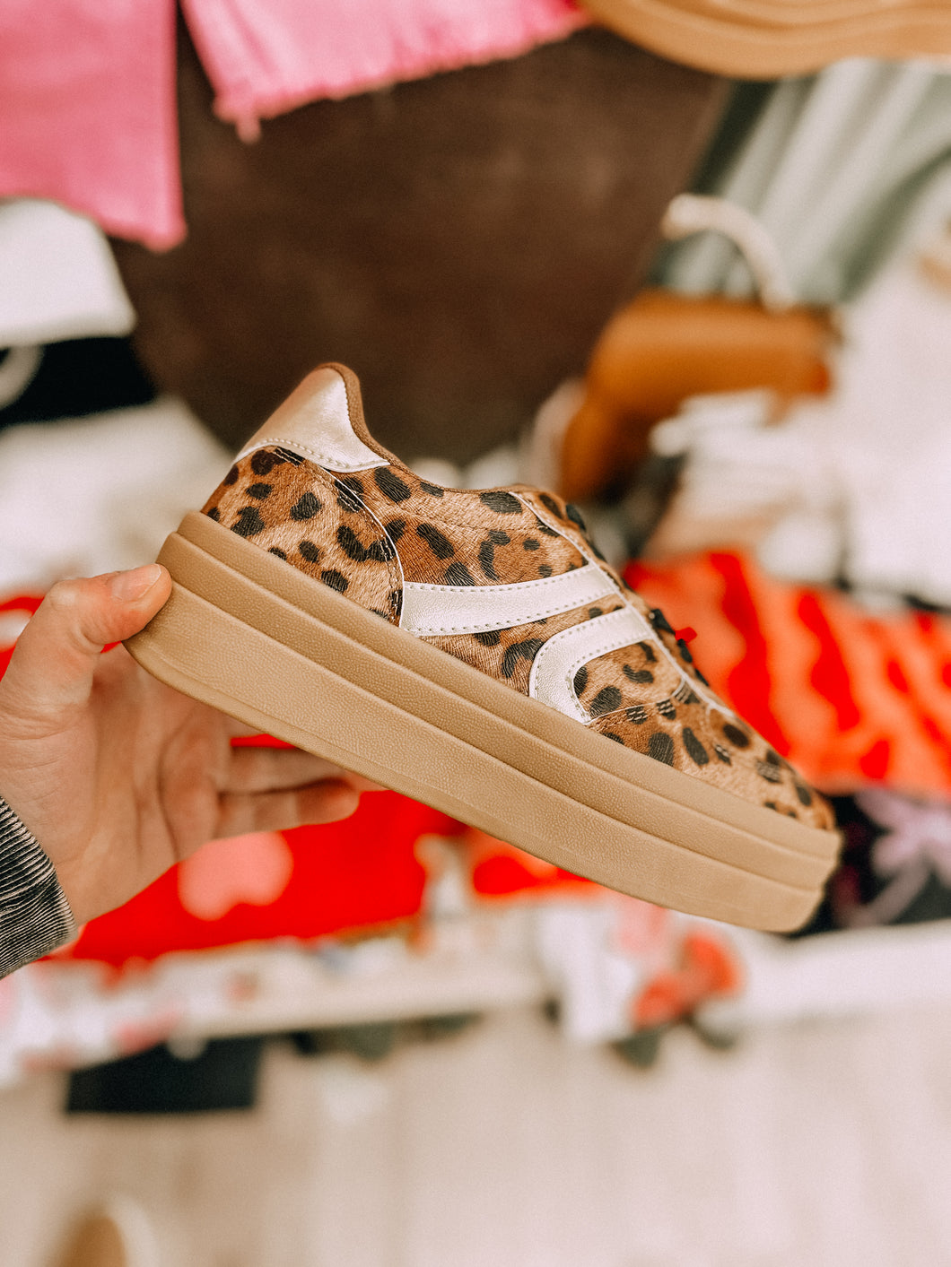 Leopard Gazelle Dupe Sneaker Platform