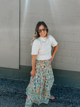 Load image into Gallery viewer, Corra Boho Floral Skirt - stretch elastic
