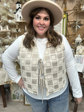 Load image into Gallery viewer, Kami Crocheted Quilted Lace Tie Up Vest (Copy)
