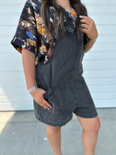 Load image into Gallery viewer, Ava Washed Black Romper-
