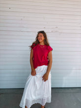 Load image into Gallery viewer, Popping Pink Cap Sleeve Top - stretch

