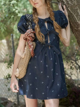 Load image into Gallery viewer, Laney Bow Denim Dress
