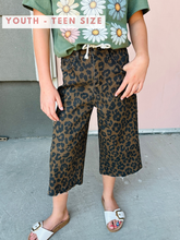 Load image into Gallery viewer, Jorts Chocolate Cheetah Denim [TEEN SIZE] - stretchy
