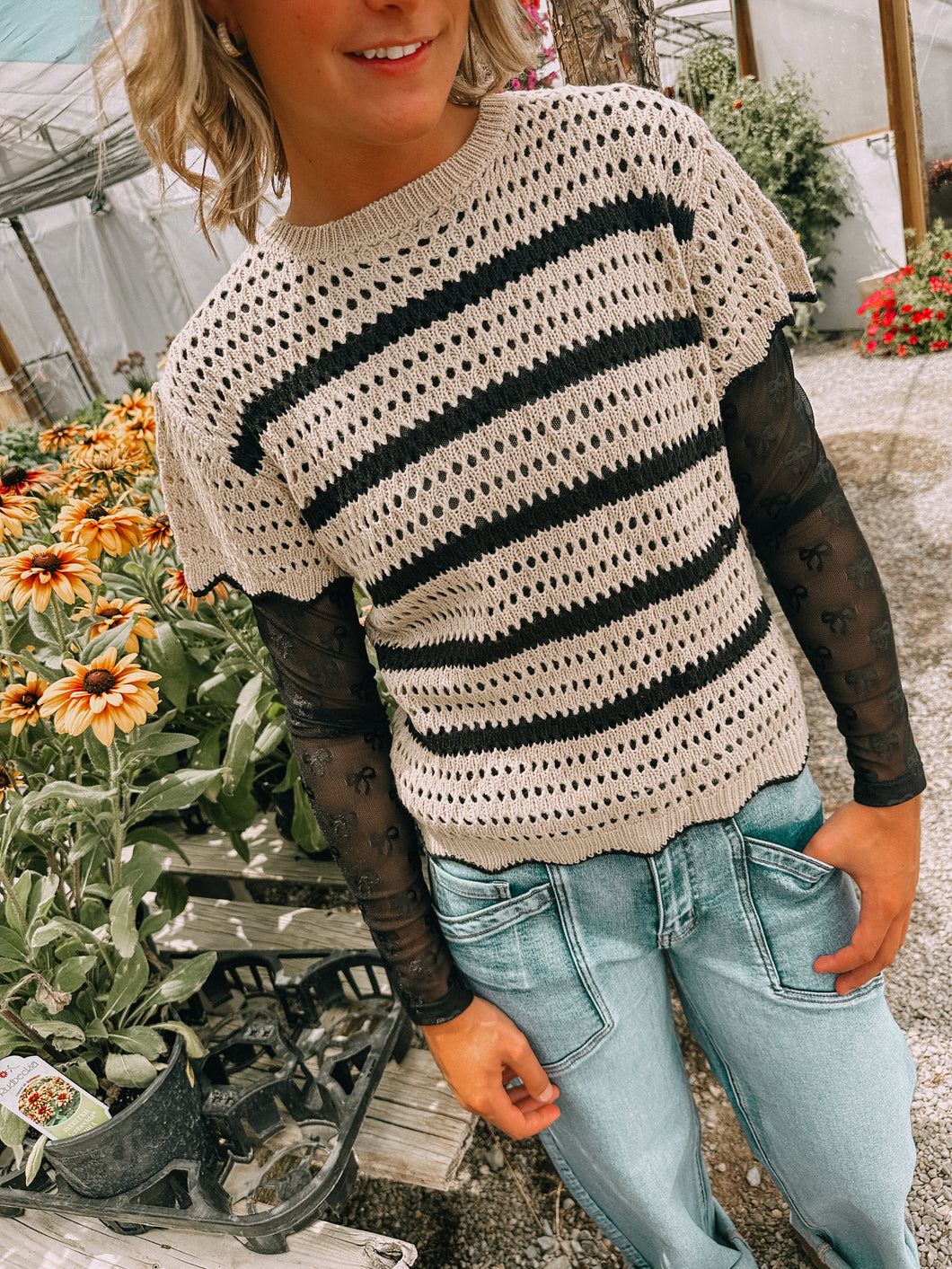 Harley Dashed Crochet Blouse