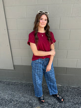 Load image into Gallery viewer, Tiva Burgundy Pocket Tee
