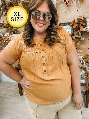 [PLUS] Sunflower Gold Blouse