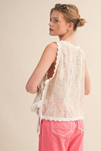 Load image into Gallery viewer, Tinsley Lace Crocheted Trendy Tie Up Vest

