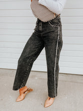 Load image into Gallery viewer, Midnight Track Denim- wide legs
