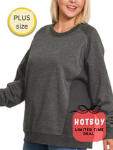 Load image into Gallery viewer, Charcoal Mineral Wash Sweater
