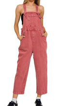 Load image into Gallery viewer, Free Soul Washed Brick overalls-stretch denim
