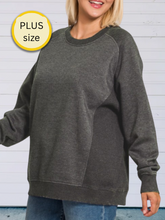 Load image into Gallery viewer, Charcoal Mineral Wash Sweater
