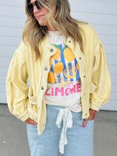 Load image into Gallery viewer, Butter Yellow Free Soul Chunky Knit Shacket- Stretch

