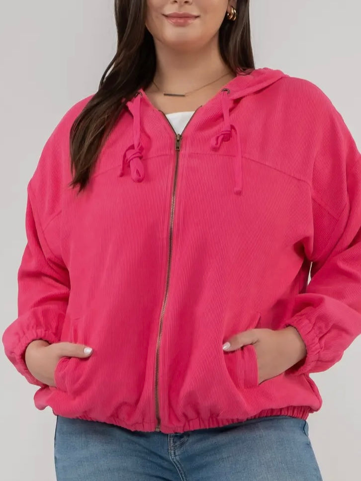 Hot Pink Aviva Brushed Jacket