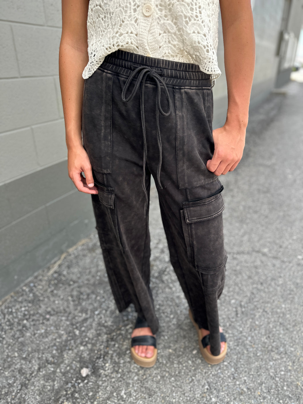Cargo Midnight Boho Mineral Pants-stretchy