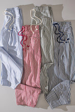 Load image into Gallery viewer, Freya Stripe Pale Blue Rope Barrels- Cotton Blend
