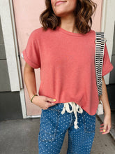 Load image into Gallery viewer, Marsala Atheleisure Vibes Tee- Stretch
