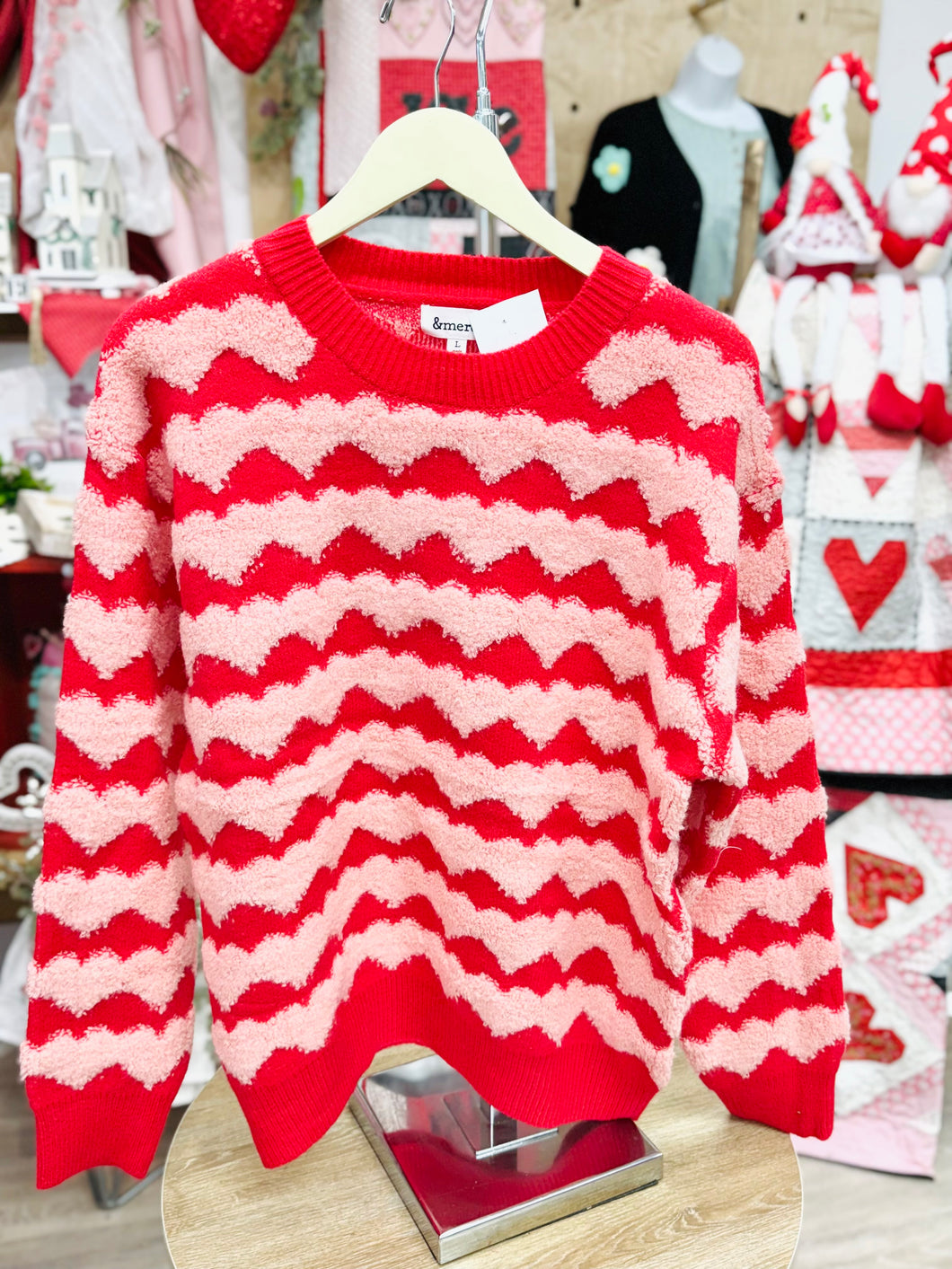 V-DAY LIVE SALE- Sweet Crush Heart Pullover